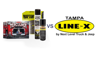 DIY Spray-On Bedliner vs. LINE-X by Next Level Truck and Jeep of Tampa