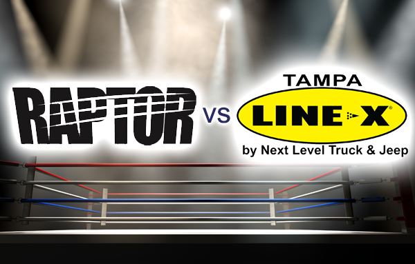 Raptor DIY Spray-On Bedliner vs. LINE-X by Next Level Truck and Jeep of Tampa